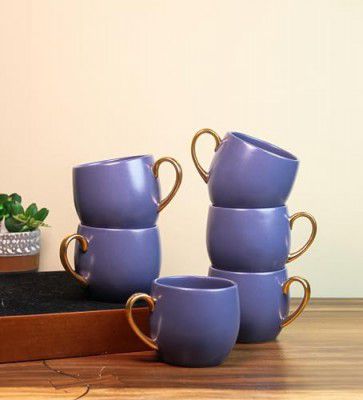 VOLA Bloom Series Porcelain Tea Cup Set (220ml) - Set of 6