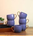 VOLA Bloom Series Porcelain Tea Cup Set (220ml) - Set of 6...