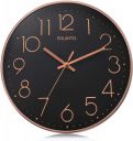 VOLANTIS 12 Inch Modern Plastic Stylish Non Ticking Silent Analog Wall Clock (Black & Rose Gold)...