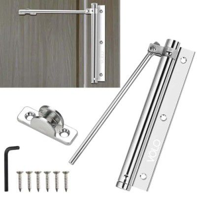 Volo Spring Door Closers for Light Weight Door, Residential/Commercial Purpose with Fitting Set (Color Silver) (Spring Door Closer_1 Pc)
