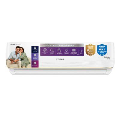 Voltas 1.5 ton 3 Star, New star rated, Inverter Split AC (183INV VERTIS AI ZEST GOLD, White)