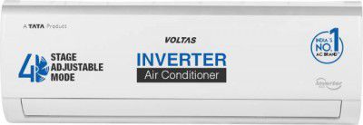 Voltas 1 Ton 3 Star Split Inverter AC - White 123V Vectra Elite-1(4503714), Copper Condenser)