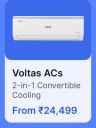 Voltas ACs from Rs.24499 in Flipkart Big Billion Days Sale....