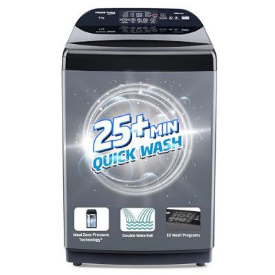 Voltas Beko, A Tata Product 9 Kg 5 Star Fully-Automatic Top Loading Washing Machine (2025 Model, WTL9006UEA / OBS1060, Grey, Double Waterfall Technology)