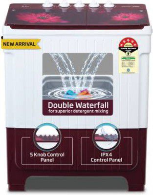 Voltas Beko by A Tata Product 9.5 kg 5 Star Semi Automatic Top Load Washing Machine Multicolor (WTT95UAA/WNSSWH5GFD)