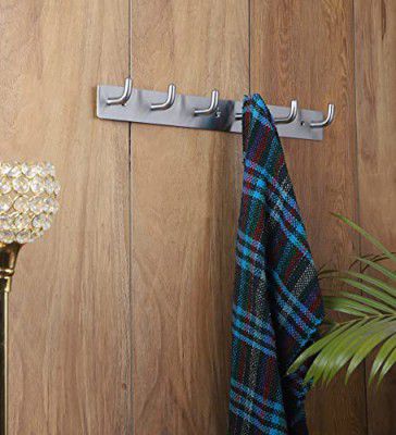 VOLTIZI ULTRA PREMIUM 6 PIN ROBE HOOKS Towel Hooks Brushed Nickel Towel Hook Coat Hooks Wall Mounted SS304 Stainless Steel Wall Hook Robe Hook Towel Hanger for Bathroom Kitchen Hotel Garage Room Heavy