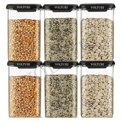 VOLTURI Air Tight Kitchen Containers Set (Pack of 6, 1200 ML)