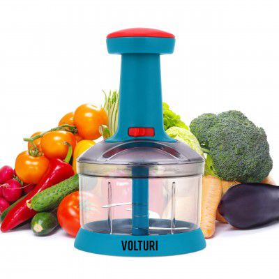 VOLTURI Chopper for Kitchen Use, Push Chopper with 3 Blades (A-650 ML)