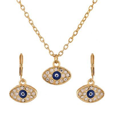 VOYLLA Dazzling Eyes Evil Eye Pendant Set For Women