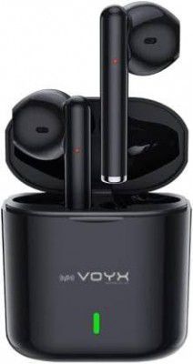 VOYX Monk Deep Bass Earbuds, Long Battery Life with Good HD Audio Quality Bluetooth Headset (Black, in The Ear)