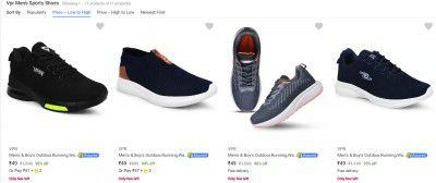 Vpr Men’s Sports Shoes from ₹49