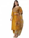 VredeVogel Women Silk Blend Kurta Pant with Dupatta Set...