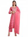 VredeVogel Women's Silk Blend Embroidered Kurta with Pant & Dupatta Set...
