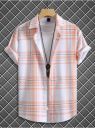 VRLOOKS Men Checkered Casual Pink Shirt...