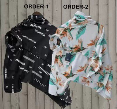 VRLOOKS Men Regular Fit Printed Casual Shirt (Pack of 2)