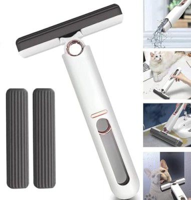 VROKLA Mini Mop for Kitchen with 2 Sponges Portable Mini Mop Self Squeeze Strong Absorbent Magic Wiper