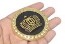 VRT King Crown Emblem Sticker for All Cars, Bikes, Metal (Big - 6.5 cm, Gold)...