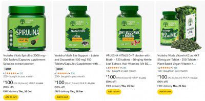 Vruksha Vitals Health And Personl Care Starts At ₹100