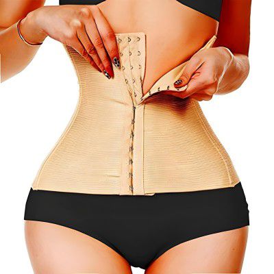 VRuzina Women's Skin Nylon Spandex Slim Body Shaper Corset Modeling Strap Waist Trainer Corrective Underwear Tummy Control Belt Abdomen Trimmer for Girls
