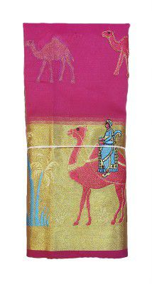 VSSarees Women's Banarasi Cotton Sarees With Blouse