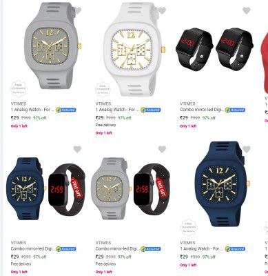 Vtimes Wrist Watches @ ₹29