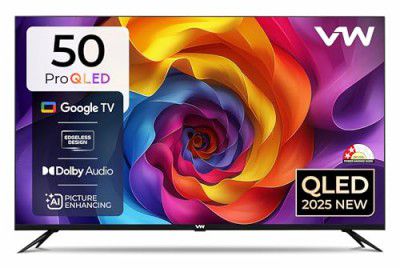 VW (50") Pro Series 4K HD Ready Smart QLED Google TV (Black)