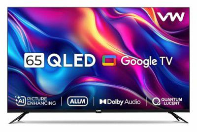 [Extra ₹2750 OFF] VW VW65GQ1 65" Pro Series 4K Ultra HD Smart QLED Google TV (Black)