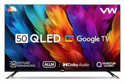 VW (50") Pro Series 4K HD Ready Smart QLED Google TV (Black)