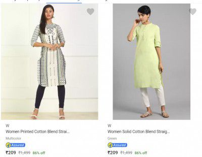 W Women's Kurtas Up to 86% off