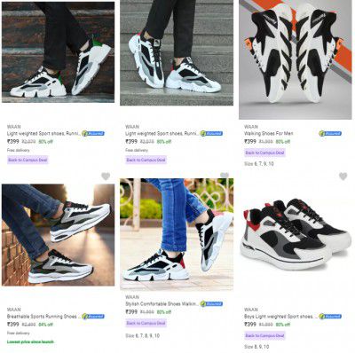 Waan Sports Shoes Upto 86% Off | Starts ₹399