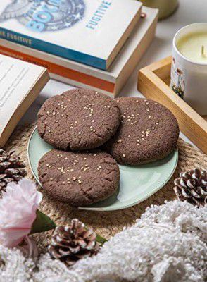 Waffle House Special Flavour Handmade Waffle Cookies - Healthy Cookies- Dark Chocolate And Ragi, Vegetarian, Eggless, Freshly Baked, 300 Gm