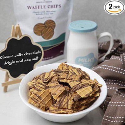 Waffle House Waffle Chips Classic Flavours - Pack of 2, Vegetarian, Eggless, Freshly Baked