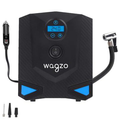 Wagzo WTI-06, Digital Display |150PSI | 12V DC, Air Pump Compressor, Tyre Inflator for Car & Bike