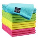 WAICO Microfiber Cleaning Cloth - 12 Pack (12" x 12") Highly Absorbent, Lint and Streak Free, Multi -Purpose Cleaning Towels for Home, Kitchen, Car & Bike (Assorted Colour) (Pack of 12)...