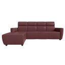 Wakefit Belize L Shape Sofa Set 3 Seater + Left Aligned Chaise Fabric Sangria...
