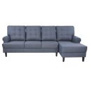 Wakefit Dreamer L Shape Sofa Set 3 Seater + Right Aligned Chaise Fabric ...