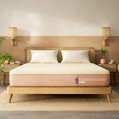 Wakefit ErgoTech EcoLatex Classic Mattress - 10 Years Warranty, Double Bed, Natural Latex, 6-Inch, King Size (78x72x6 Inches), Firm, 7-Zone