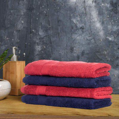 Wakefit Hand Towel Set of 4 500 GSM Terry 100% Cotton Soft Absorbent