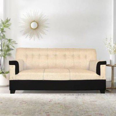 WAKESURE Premium Quality Jute Fabric 3 Seater Sofa (Finish Color - Grey Black, DIY(Do-It-Yourself))