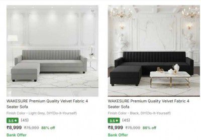 LOOT : SOFA SETS UPTO 87% OFF + 10% HDFC OFF