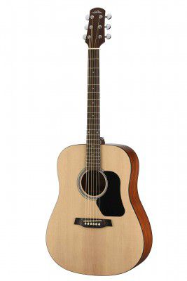 Walden, Acoustic Guitar, Dreadnought w/Cutaway and Bag -Natural D350CE/W
