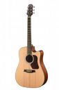 Walden, Acoustic Guitar, Dreadnought w/Cutaway and Bag -Satin Natural D550CE/W...