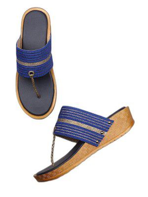 WalkTrendy Womens Synthetic Navy Open Toe Heels - 5 UK (Wtwhs198_Navy_38)
