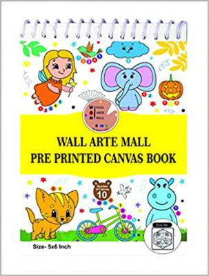 WALL ARTE MALL Pre Printed Canvas Coloring Book | Paint Coloring Canvas | Printed Canvas sets | Vegetable Printed | Ready to Paint | Ideal For Students, Kids, Beginners, Artists, Uniqe Gifts 