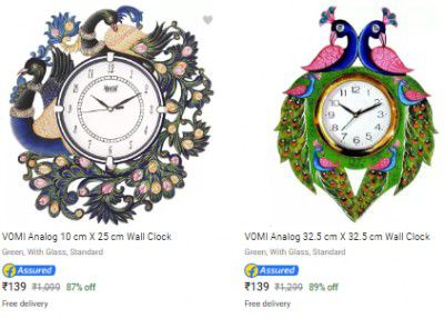 Wall Clocks Starts ₹139 | Upto 89% Off