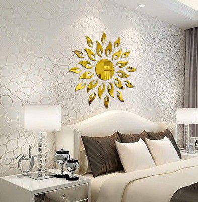 WallDaddy - Acrylic 3D Sun Mirror Wall Mount Sticker