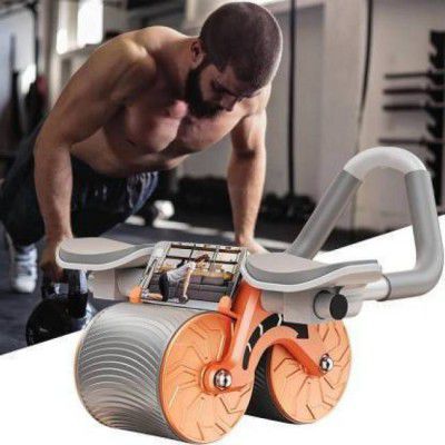Wallet Roller Wheel Exercise with Elbow Support, Automatic Rebound Abdominal Wheel Ab Exerciser