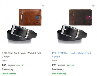 Wallets & Belts Starting @ ₹62/-