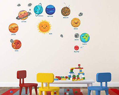 Wallstick " solar system " wallstickers (vinyl 155 cm x 95 cm)