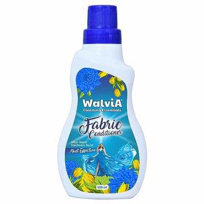 Walvia Fabric Conditioner | Fresh & Clean | After Wash Liquid Fabric Softener | Softness, Shine & Long Lasting Freshness (500 ML)